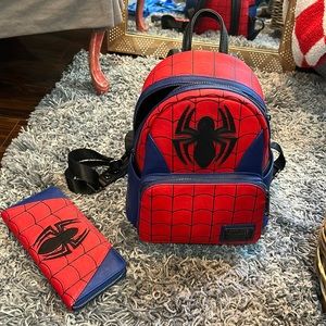 Loungefly Spider-Man backpack and wallet
